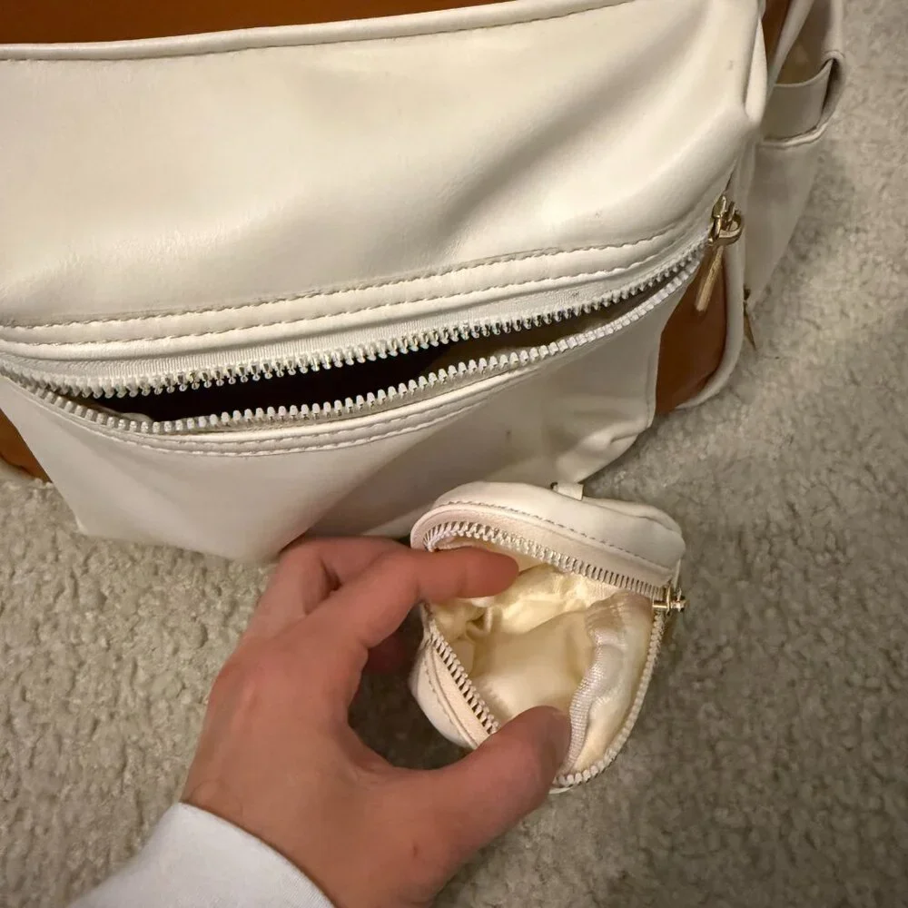 Stylish Cream and Brown Baby Bag